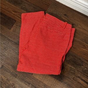 J. Crew Red Patterned Chinos